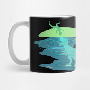 Lizard dinosaur reflection Mug